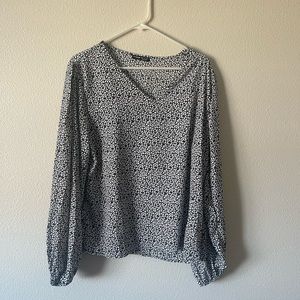 Floral V-Neck Blouse by Shein XL